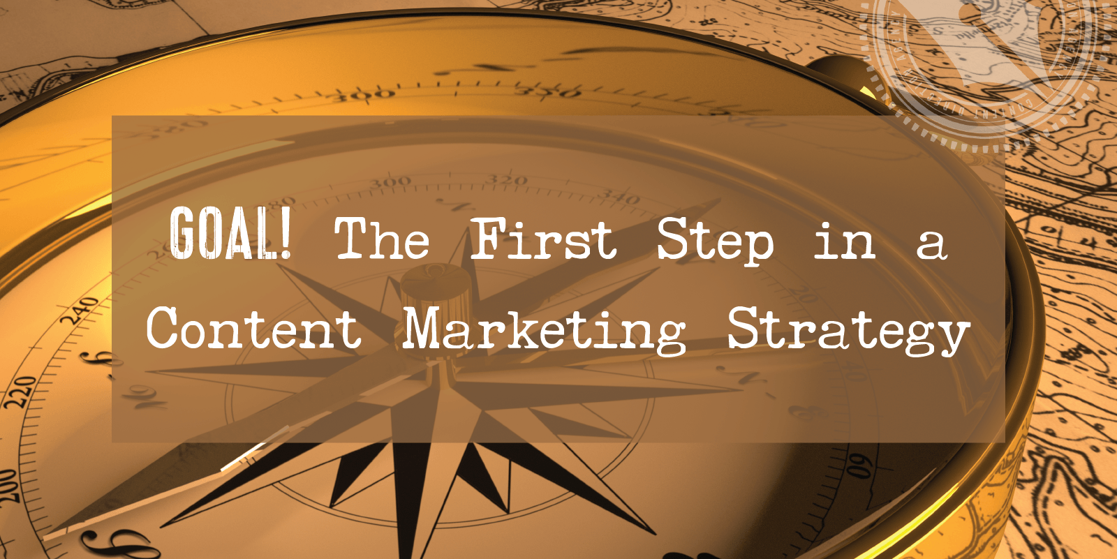 First step in a content marketing strategy.